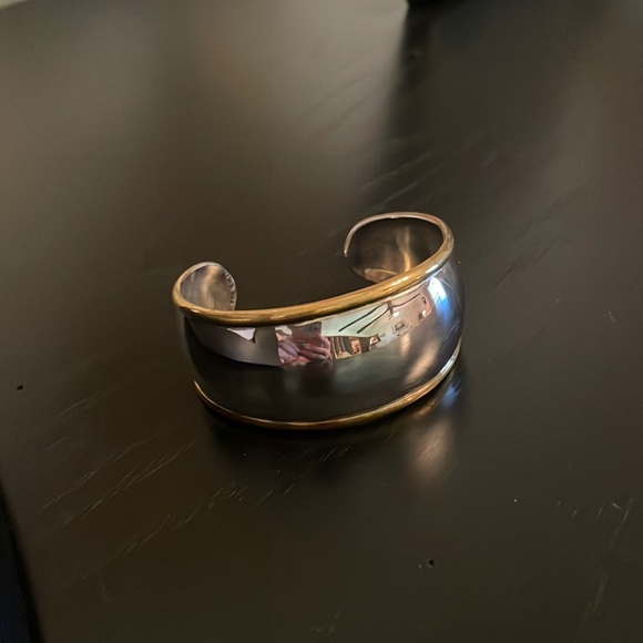 Jewelry - Sterling silver and brass adjustable cuff bracelet